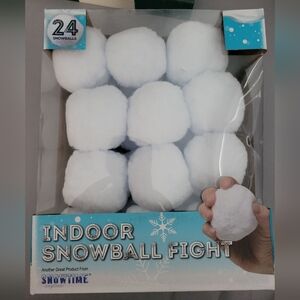 Indoor Snowball Fight Set - White. New Sealed Box.